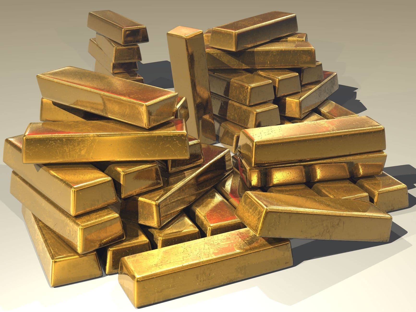 Gestapelte Goldbarren